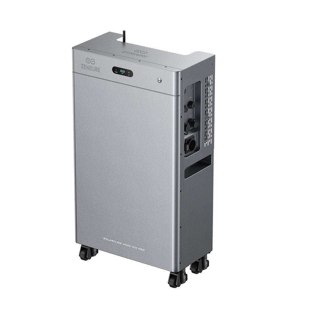 Zendure SolarFlow 4000 Mix Pro Power Station mit 8 kWh Speicher – Schrägansicht