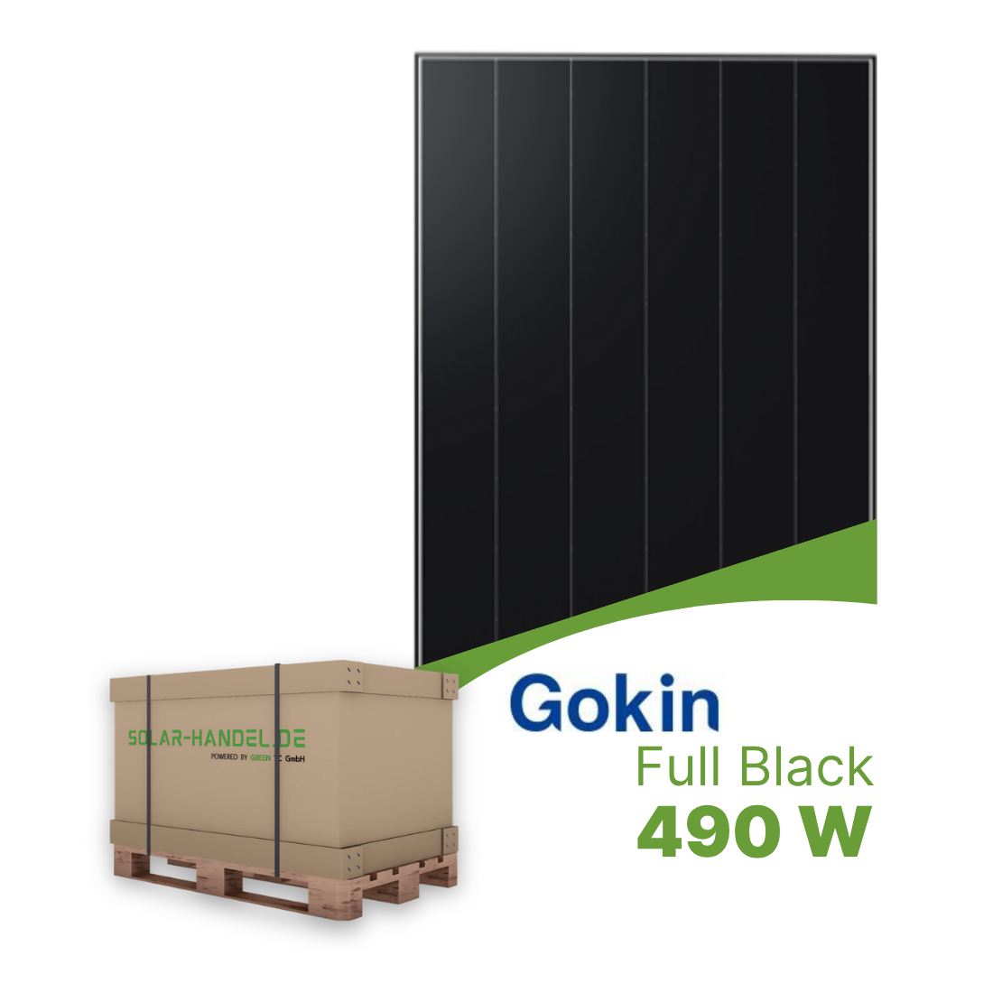 Gokin GK-3-54HGFDb 490 Wp GBC Back Contact Full Black Glas-Glas Solarmodul
