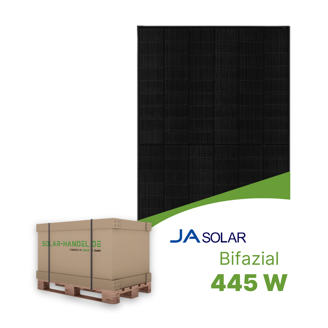 Ja Solar 445W Bifazial Glas-Glas Full Black JAM54D41 (36 Stk.)